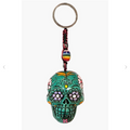 TURQUOISE SUGAR SKULL KEYCHAIN