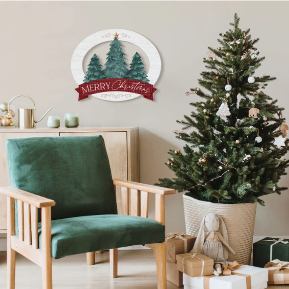 Merry Christmas Shape Sign