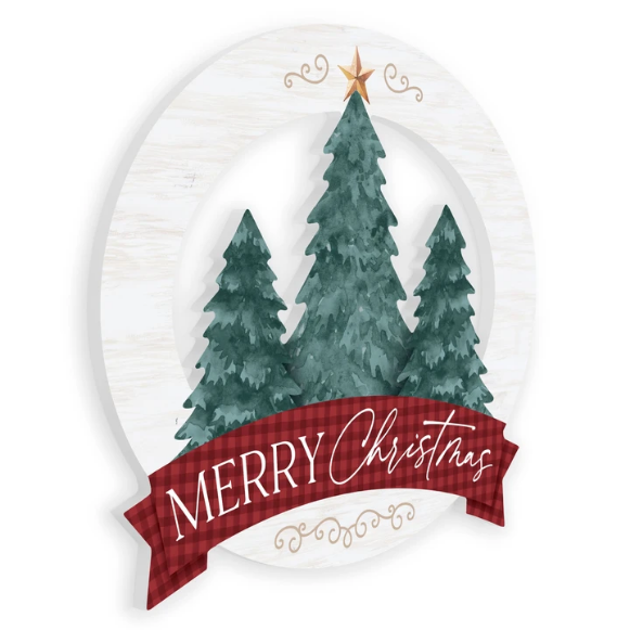 Merry Christmas Shape Sign