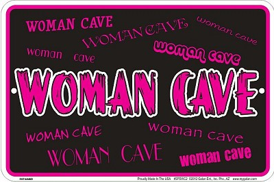 Woman Cave Sm. Parking Sign