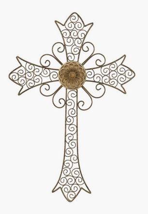 Filigree Metal Wall Cross