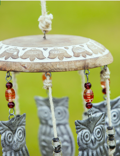 Owl Garden Bells Wind Chime