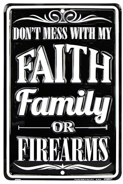 Don't Mess with My Family Small Parking Sign