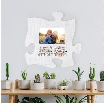 Some Things Just Fill Your Heart Without Trying Puzzle Piece Photo Frame