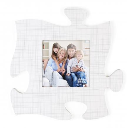 White Background Texture Puzzle Piece Photo Frame