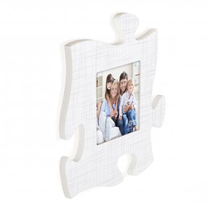 White Background Texture Puzzle Piece Photo Frame
