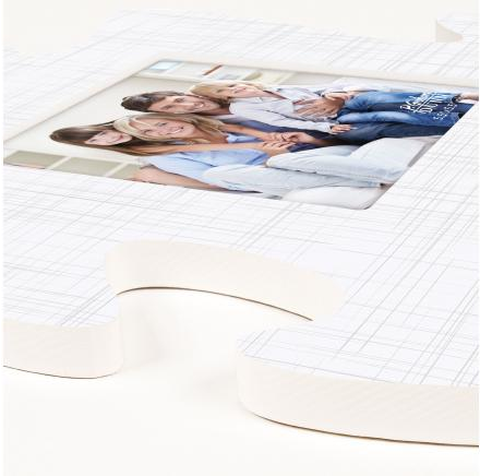 White Background Texture Puzzle Piece Photo Frame