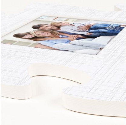 White Background Texture Puzzle Piece Photo Frame