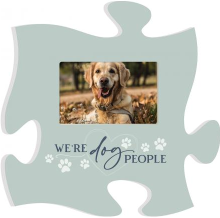 We're Dog People Puzzle Piece Photo Frame