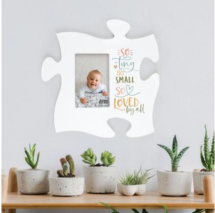 So Tiny So Small So Loved By All Puzzle Piece Photo Frame