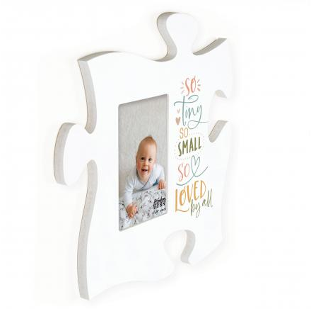 So Tiny So Small So Loved By All Puzzle Piece Photo Frame