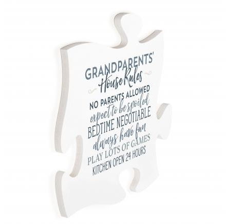 Grandparents' House Rules No Parents Allowed..Puzzle Piece