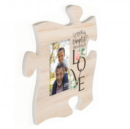 Grandkids Complete The Circle Of Love Puzzle Piece Photo Frame