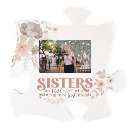 Sisters Are Little Girls..Puzzle Piece Photo Frame