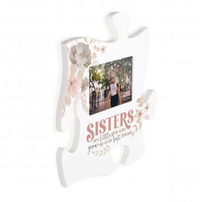Sisters Are Little Girls..Puzzle Piece Photo Frame