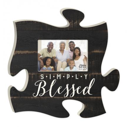Simply Blessed Puzzle Piece Photo Frame