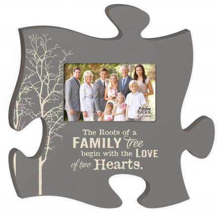 The Roots of a Family Tree..Puzzle Piece Photo Frame