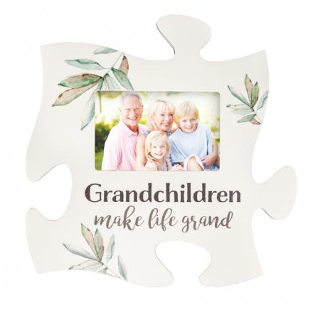 Grandchildren Make Life Grand Puzzle Piece Photo Frame