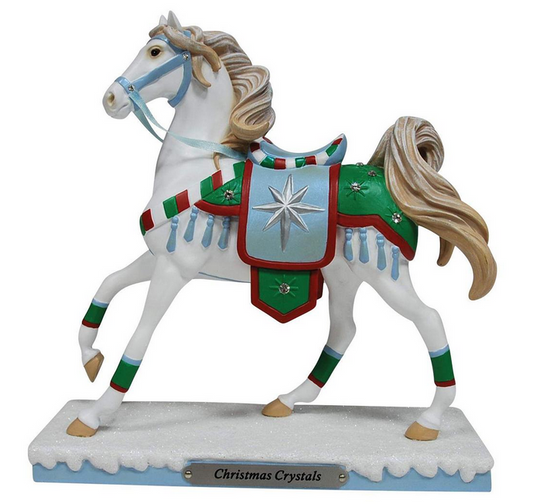 Christmas Crystals Painted Ponies Figurine
