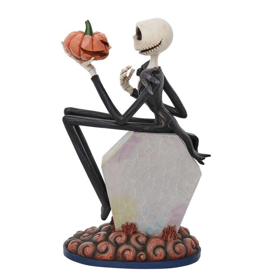 Jim Shore Jack and Pumpkin on Gravestone Nightmare Before Christmas