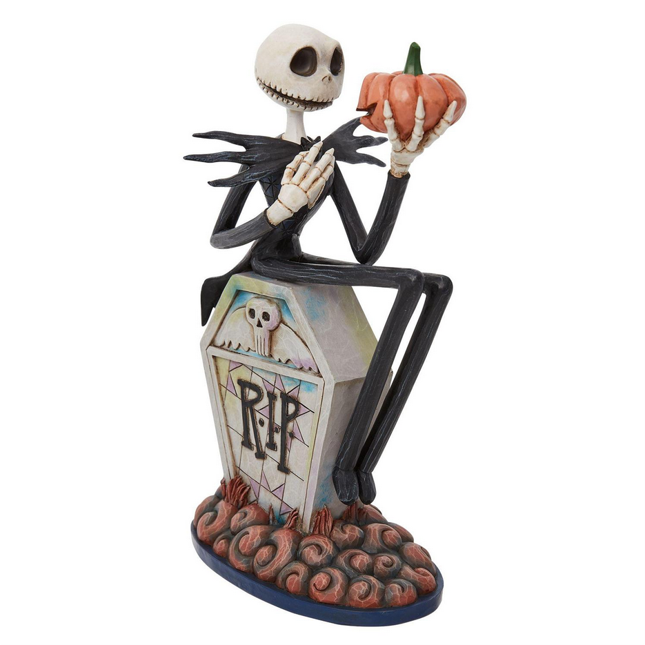 Jim Shore Jack and Pumpkin on Gravestone Nightmare Before Christmas