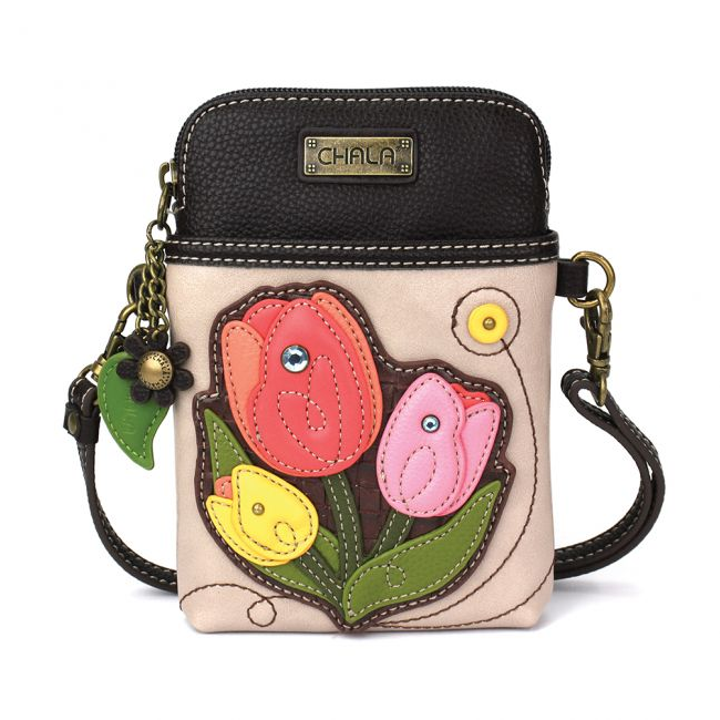Tulips Cellphone Crossbody Ivory