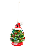 Arizona Cardinals Tree w/Hat Ornament