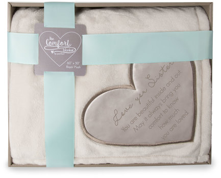 Love You Sister Royal Plush Blanket Cream