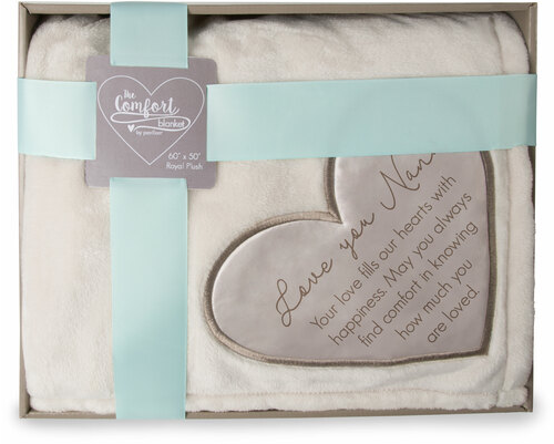 Love You Nana Royal Plush Blanket Cream