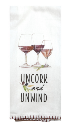 Uncork and Unwind Flour Sack Towel