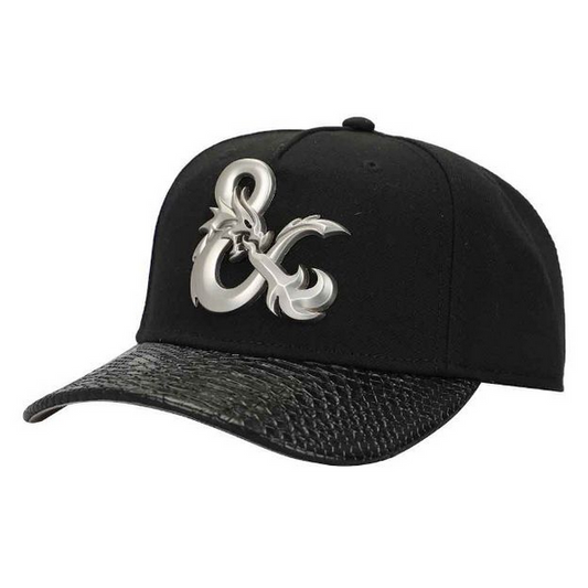 Dungeons & Dragons Metal Badge and Dragon Skin Pre-Curved Bill Snapback