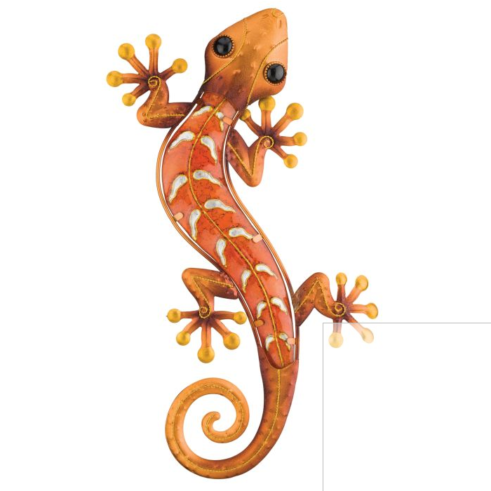 Gecko Wall Decor Copper
