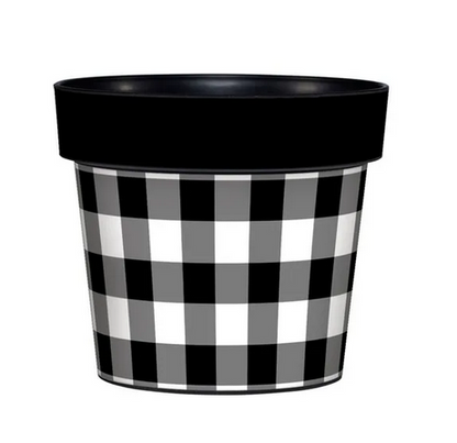 Black and White 6" Art Pot