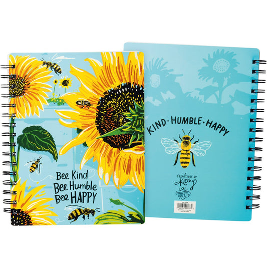 Spiral Notebook - Bee Kind Bee Humble Bee Happy