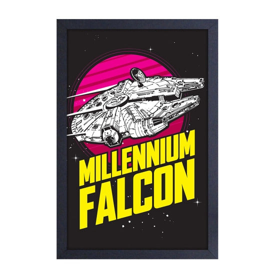 Star Wars - Millennium Falcon-Retro Framed Print