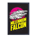 Star Wars - Millennium Falcon-Retro Framed Print