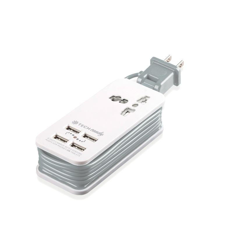 Power Trip Outlet/USB Port Travel Charging Station