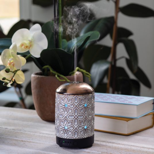 Bronze Geometric Timer Ultrasonic Essential Oil Diffuser