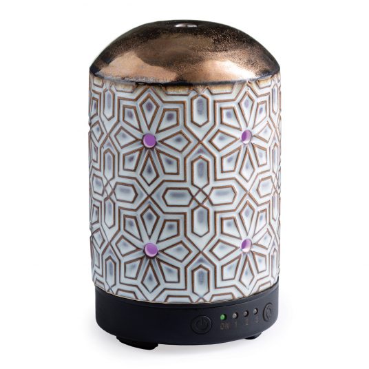 Bronze Geometric Timer Ultrasonic Essential Oil Diffuser