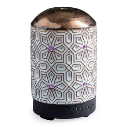 Bronze Geometric Timer Ultrasonic Essential Oil Diffuser