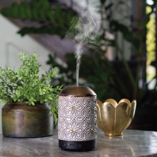 Bronze Geometric Timer Ultrasonic Essential Oil Diffuser