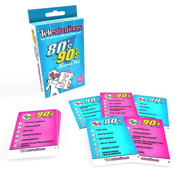 Telestrations® 80s & 90s Expansion Pack *Needs Telestrations Game*