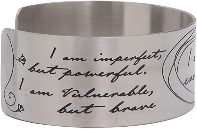 I Am Enough Stainless Steel Cuff Bracelet