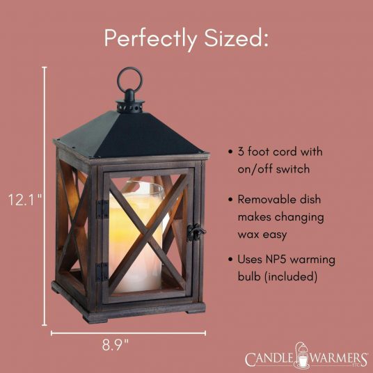 Weathered Espresso Fragrance Warmer Lantern