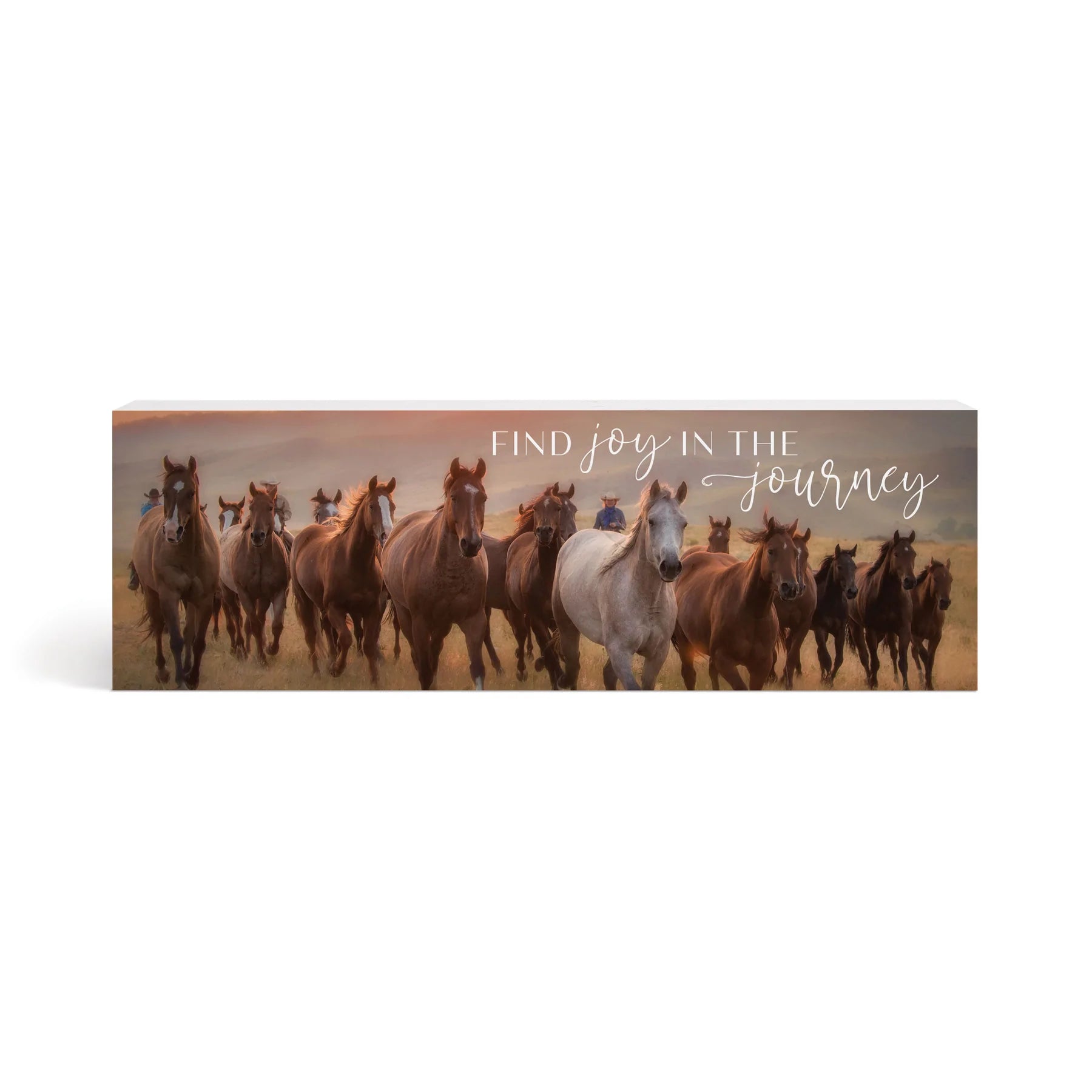 Find Joy in the Journey Wood Block Horse Sign