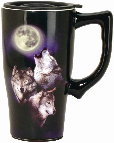 Wolves/Moon Travel Mug