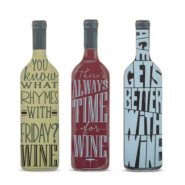 Wood Wine Bottle Wall Décor