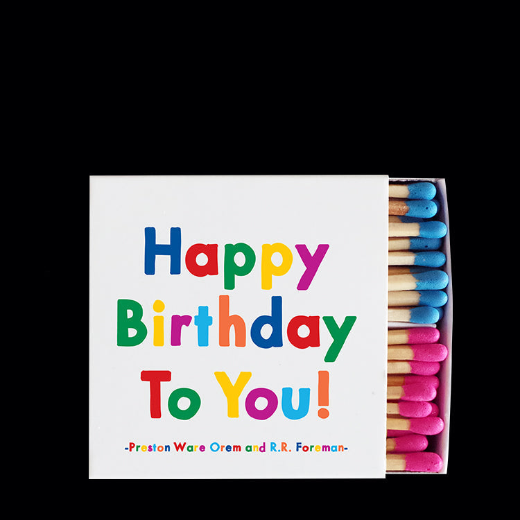 Happy birthday to you! matchbox