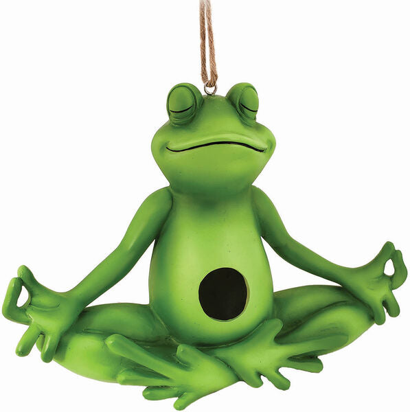 Yoga Frog Birdhouse