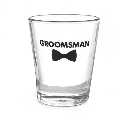 Bow Tie Wedding Party - Shot Glass - Groomsman